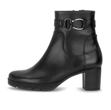 Load image into Gallery viewer, Gabor Black Leather Ankle Boot 8030.02 003