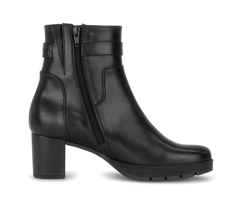 Gabor Black Leather Ankle Boot 8030.02 003