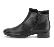 Load image into Gallery viewer, Gabor Low Block Heel Black H Fit Boots 8031.02 001