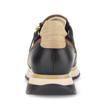 Load image into Gallery viewer, Gabor Black Gold Wide Fit Trainers 6029.01 002