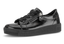 Load image into Gallery viewer, Gabor Black Leather Platform Trainers 6010.02 004