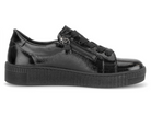 Gabor Black Leather Platform Trainers 6010.02 004