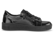 Load image into Gallery viewer, Gabor Black Leather Platform Trainers 6010.02 004
