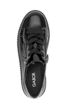 Load image into Gallery viewer, Gabor Black Leather Platform Trainers 6010.02 004