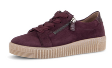 Load image into Gallery viewer, Gabor Mulberry Suede Platform Trainers 6010.02 006