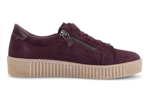 Load image into Gallery viewer, Gabor Mulberry Suede Platform Trainers 6010.02 006