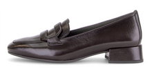 Load image into Gallery viewer, Gabor Mocca Brown Patent Heel Loafer 4002.01 002