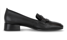 Load image into Gallery viewer, Gabor Black Leather Heel Loafer 4002.01 012