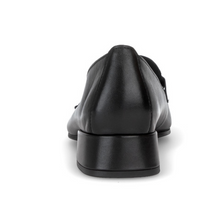 Load image into Gallery viewer, Gabor Black Leather Heel Loafer 4002.01 012