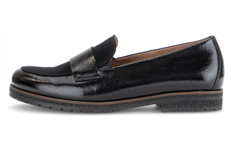 Gabor Black Patent Loafer 4005.01 002
