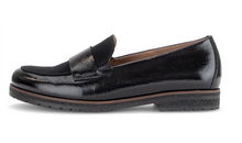 Load image into Gallery viewer, Gabor Black Patent Loafer 4005.01 002
