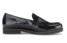Load image into Gallery viewer, Gabor Black Patent Loafer 4005.01 002