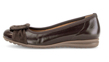 Load image into Gallery viewer, Gabor Mocca Brown Leather Ballerina Pumps 3012.01 003