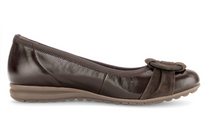 Load image into Gallery viewer, Gabor Mocca Brown Leather Ballerina Pumps 3012.01 003