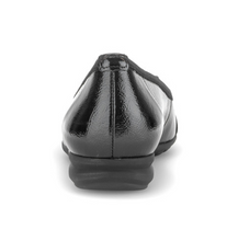 Load image into Gallery viewer, Gabor | Slip On Leather Ballerina Pumps in Black with Suede Bow Detail | 3012.01 001