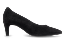 Load image into Gallery viewer, Gabor Pointed Toe Black Suede Court Shoe 3014.01 001