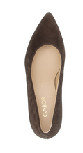 Load image into Gallery viewer, Gabor Pointed Toe Mocca Brown Suede Court Shoe 3014.01 005
