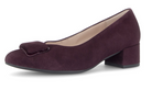 Gabor Mulberry Burgundy Suede Block Heel Shoe 3015.02 005