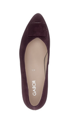Gabor Mulberry Burgundy Suede Block Heel Shoe 3015.02 005