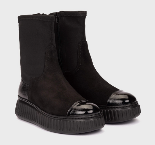 Wonders Black Stretch Boots A-5207 Negro