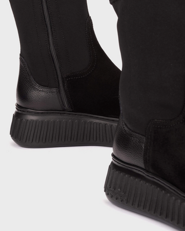 Wonders Black Stretch Boots A-5207 Negro