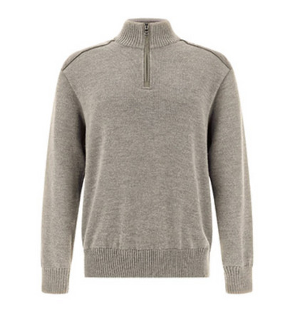 Paul Shark Taupe Beige Zip Wool Knit 16311135