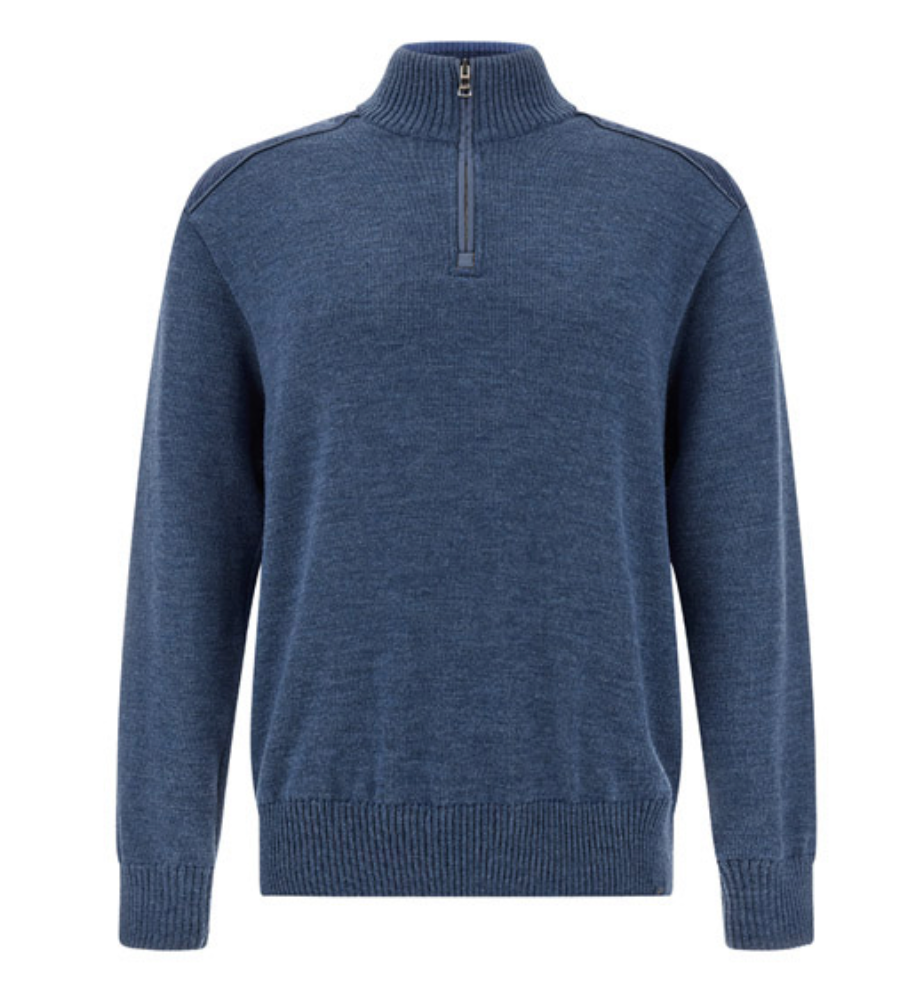 Paul Shark Blue Indigo Zip Wool Knit 16311135 908
