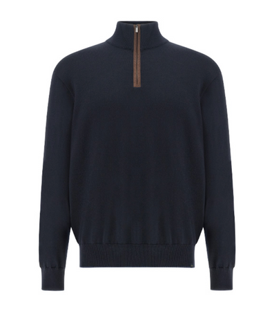 Paul Shark Navy Zip Wool Knit 16311157 050