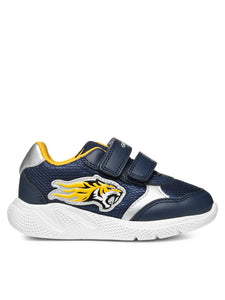 Geox Boys Shoes Navy Yellow B554UB