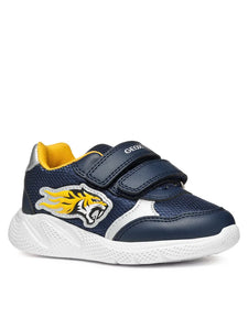 Geox Boys Shoes Navy Yellow B554UB
