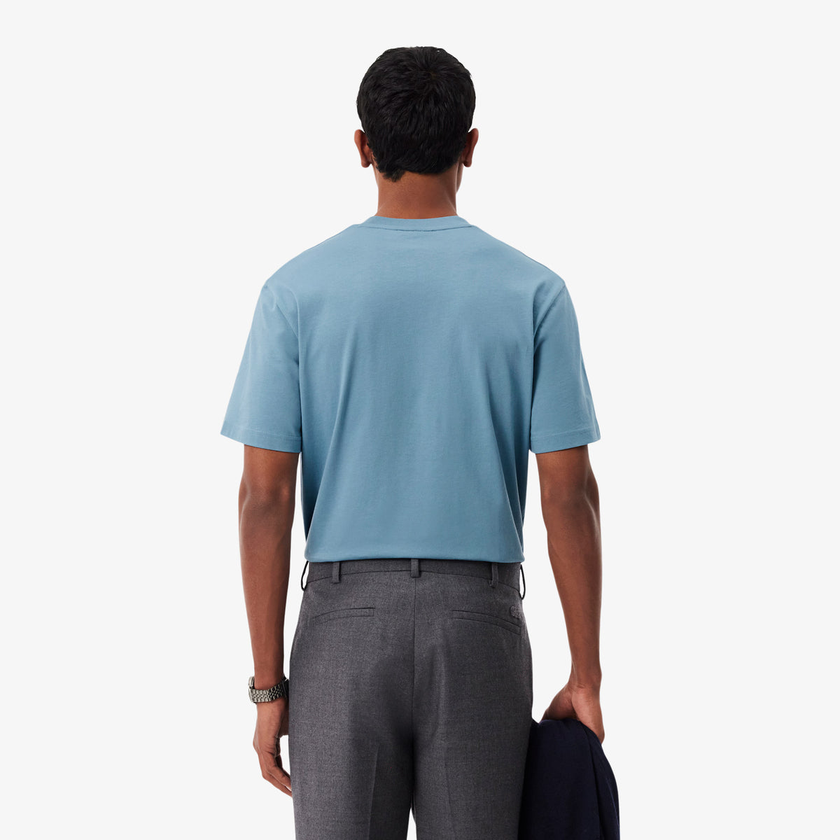 Lacoste Grayish Blue Cotton Tee TH7318 3KE
