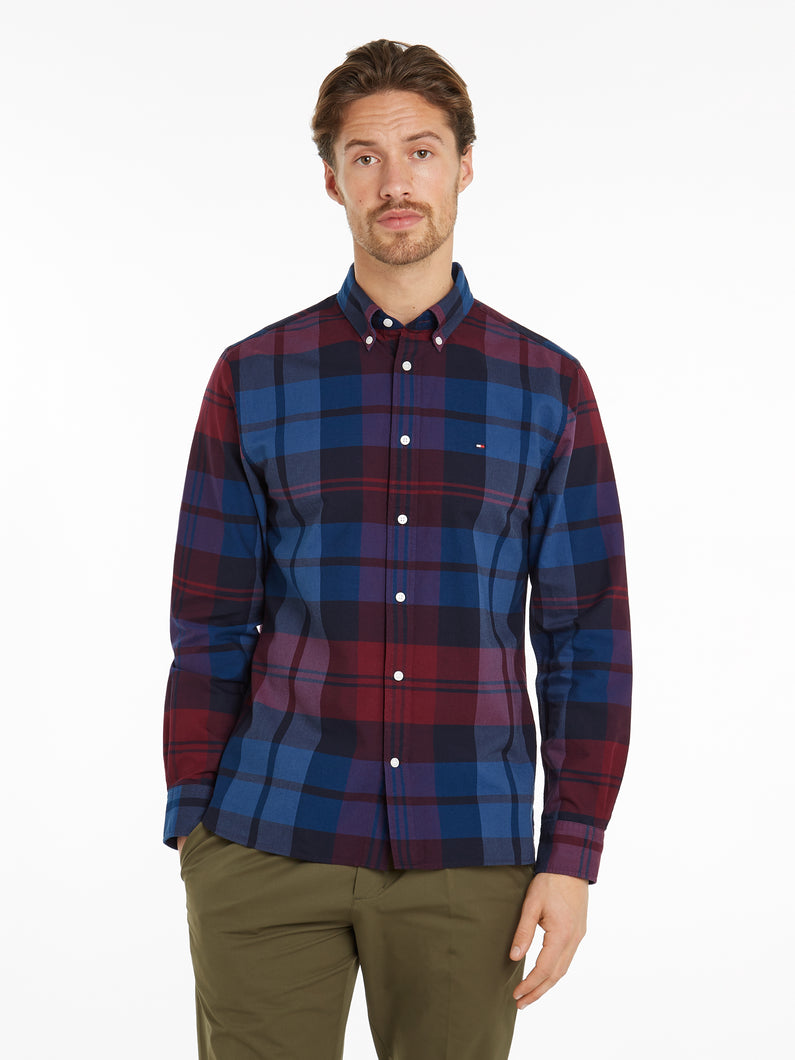 Tommy Hilfiger | Oxford Blackwatch Check Regular Fit Shirt in Rouge | MW0MW37351 0QJ