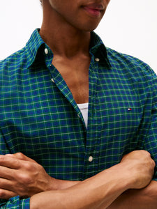 Tommy Hilfiger Green Check Shirt mw0mw40467 0MS