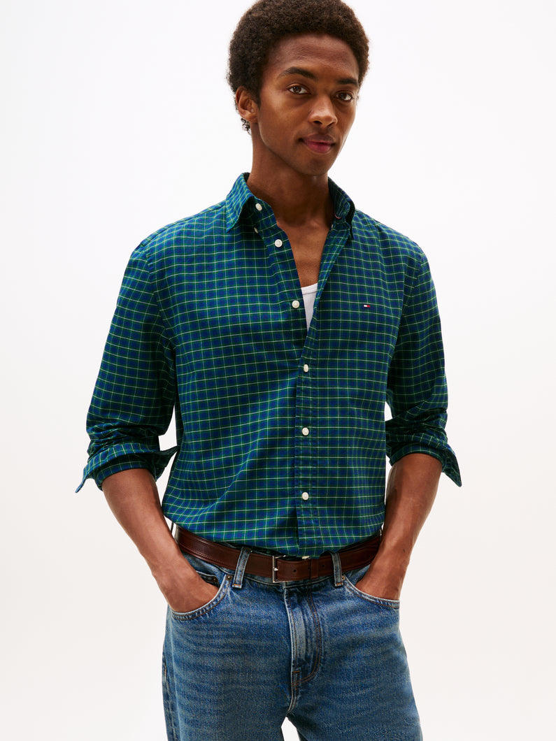 Tommy Hilfiger Green Check Shirt mw0mw40467 0MS