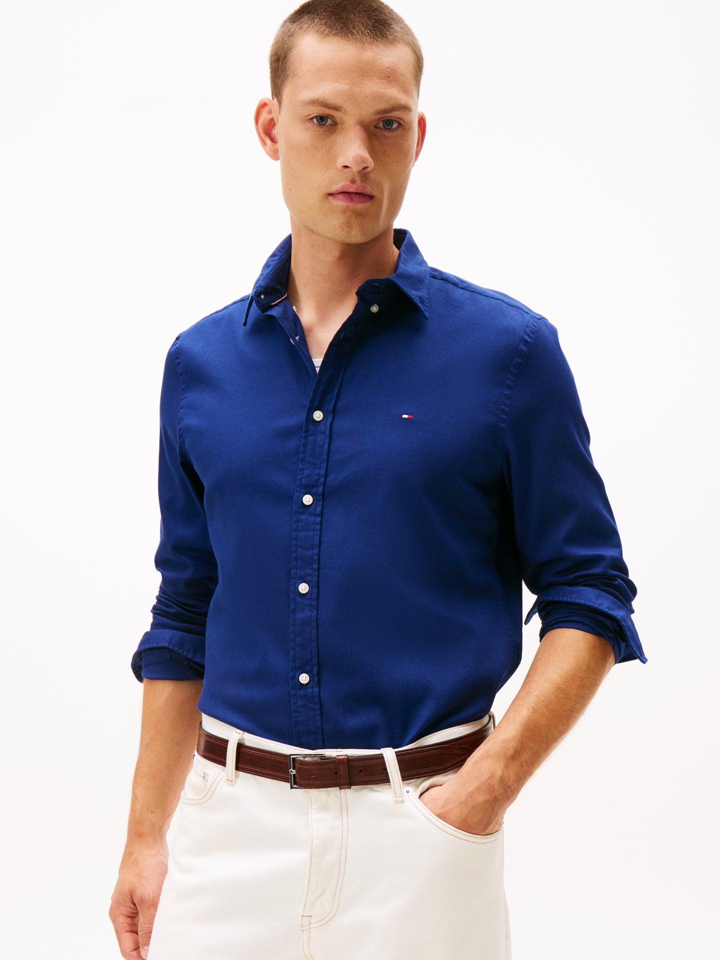 Tommy Hilfiger Navy Shirt mw0mw40458 C7G