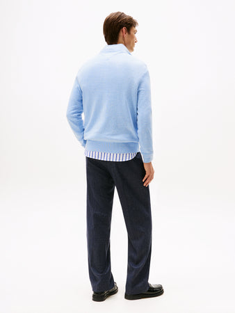 Tommy Hilfiger Blue 1/2 Zip Knit mw0mw37331 DVD