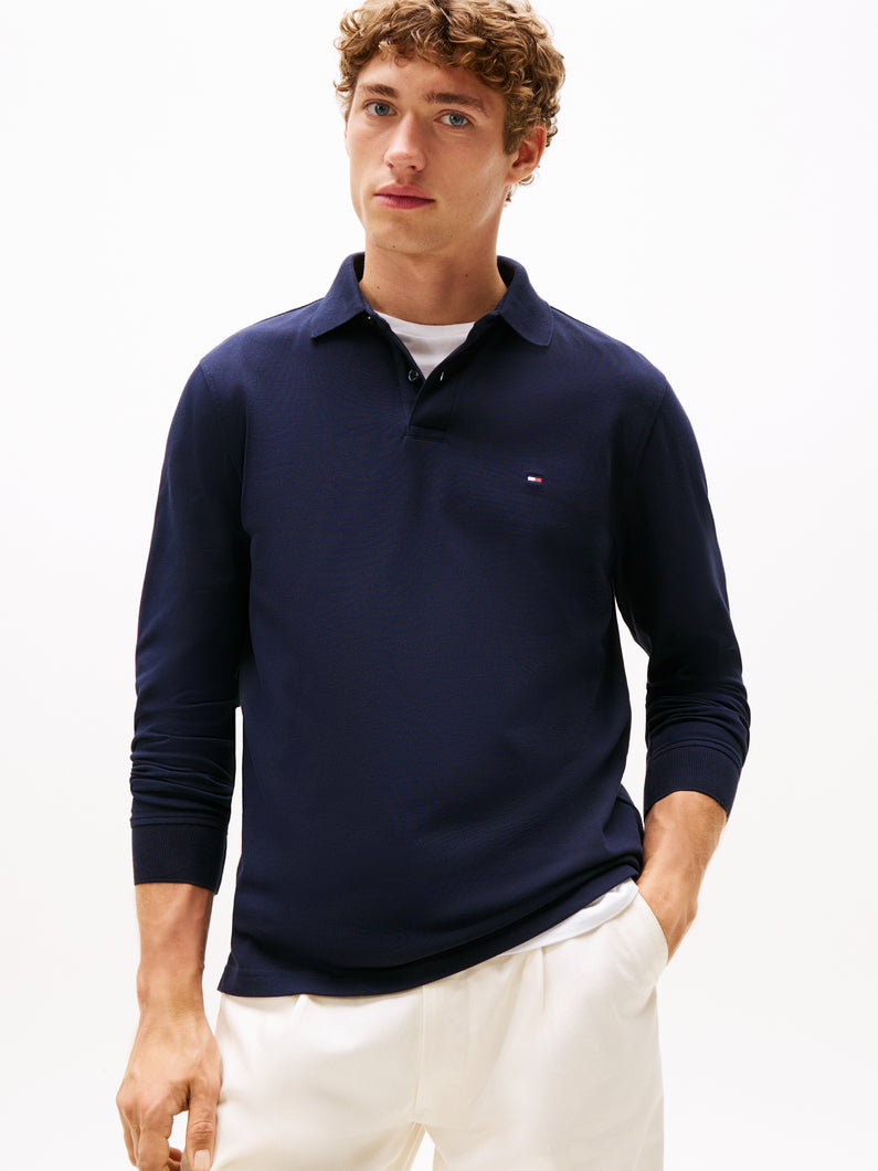 Tommy Hilfiger Long Sleeve Polo in Navy mw0mw20183 dw5