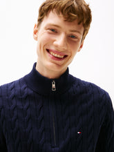 Load image into Gallery viewer, Tommy Hilfiger Navy Cable Knit mw0mw36532 A25