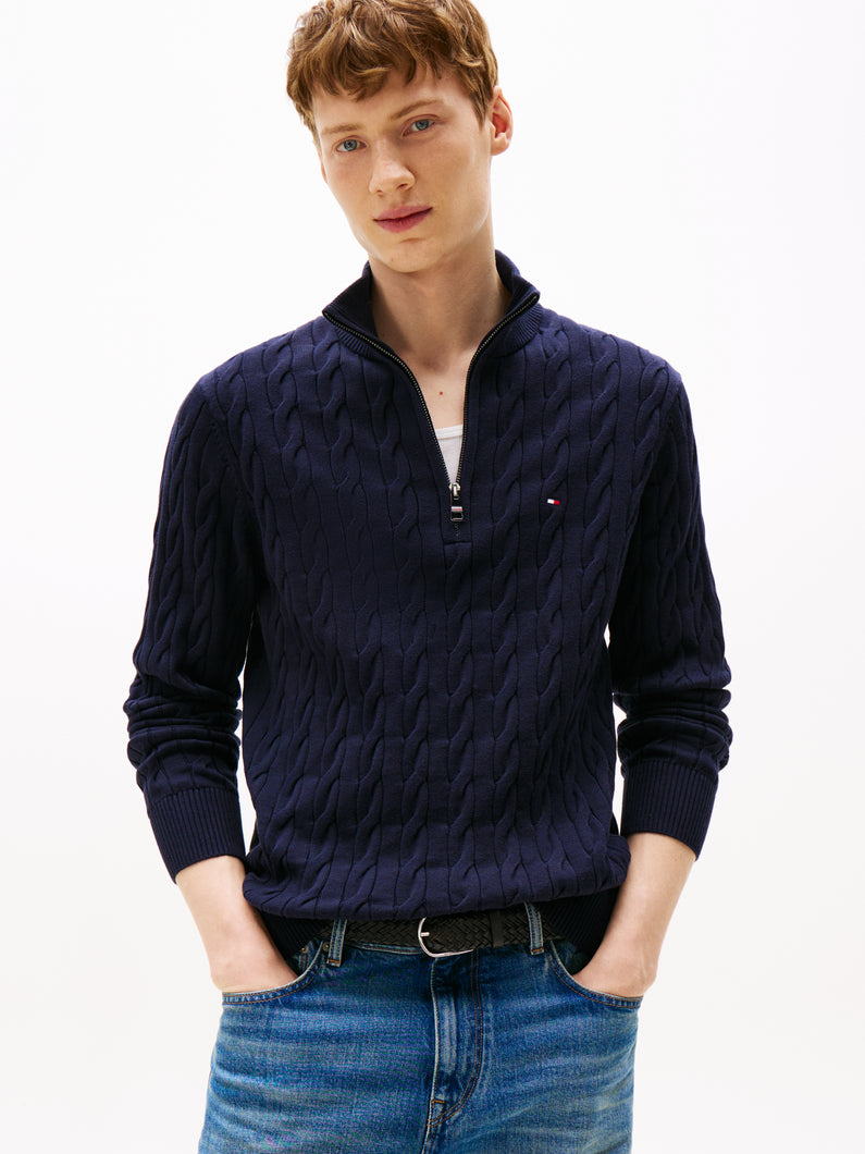 Tommy Hilfiger Navy Cable Knit mw0mw36532