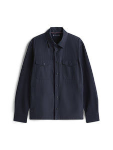 Tommy Hilfiger | Intechno Mix Media Overshirt in Navy | mw0mw40059 dw5