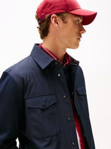 Tommy Hilfiger | Intechno Mix Media Overshirt in Navy | mw0mw40059 dw5