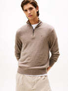Tommy Hilfiger Taupe Zip Knit mw0mw28049 h13
