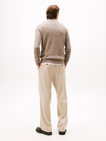 Tommy Hilfiger Taupe Zip Knit mw0mw28049 h13