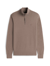 Load image into Gallery viewer, Tommy Hilfiger Taupe Zip Knit mw0mw28049 h13