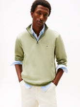 Load image into Gallery viewer, Tommy Hilfiger Sage Green 1/2 Zip Sweat mw0mw36510 L9a