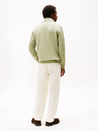 Tommy Hilfiger Sage Green 1/2 Zip Sweat mw0mw36510 L9a