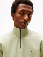 Load image into Gallery viewer, Tommy Hilfiger Sage Green 1/2 Zip Sweat mw0mw36510 L9a
