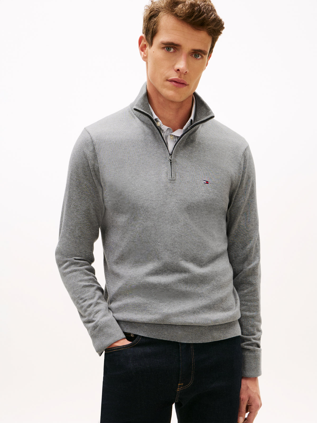 Tommy Hilfiger Grey Zip Knit mw0mw37331 p91