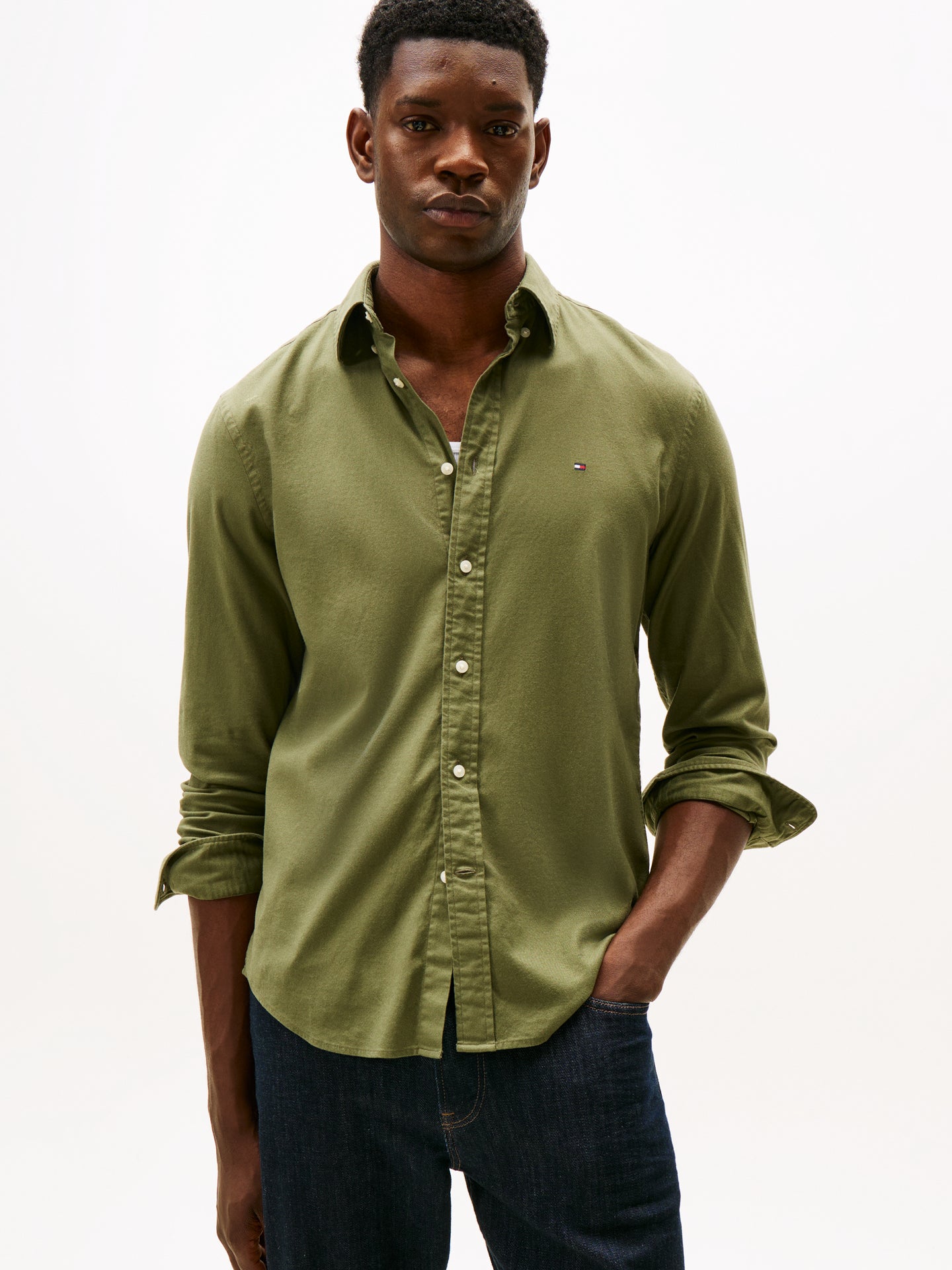 Tommy Hilfiger Green Shirt mw0mw40469 pl1