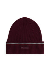 Load image into Gallery viewer, Tommy Hilfiger Beanie in Burgundy am0am13587 xih